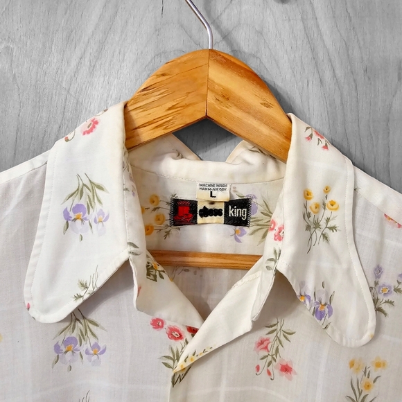 CHESS KING Vintage Floral Button-Down Long Sleeve - Picture 3 of 12